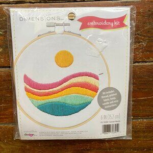 NEW Dimensions Embroidery Kit SUNSET WAVES NIP